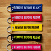Porte-clé flamme broderie remove before flight porte clé bleu porte clé rouge porte clé jaune