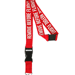 Tout de cou rouge et blanc remove before flight